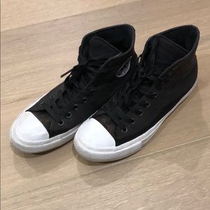 black and white Chuck Taylor converse